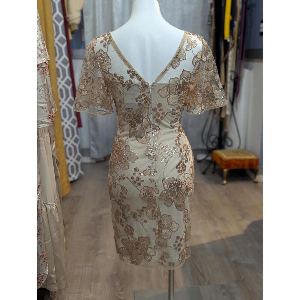 Adrianna Papell Embroidered Sheath Dress - Picture 3 of 8